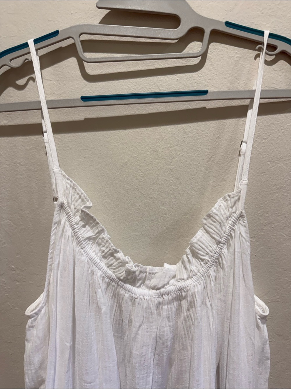 J. Crew White Ruffle-Trim Spaghetti Strap Coverup Dress - Picture 4 of 9
